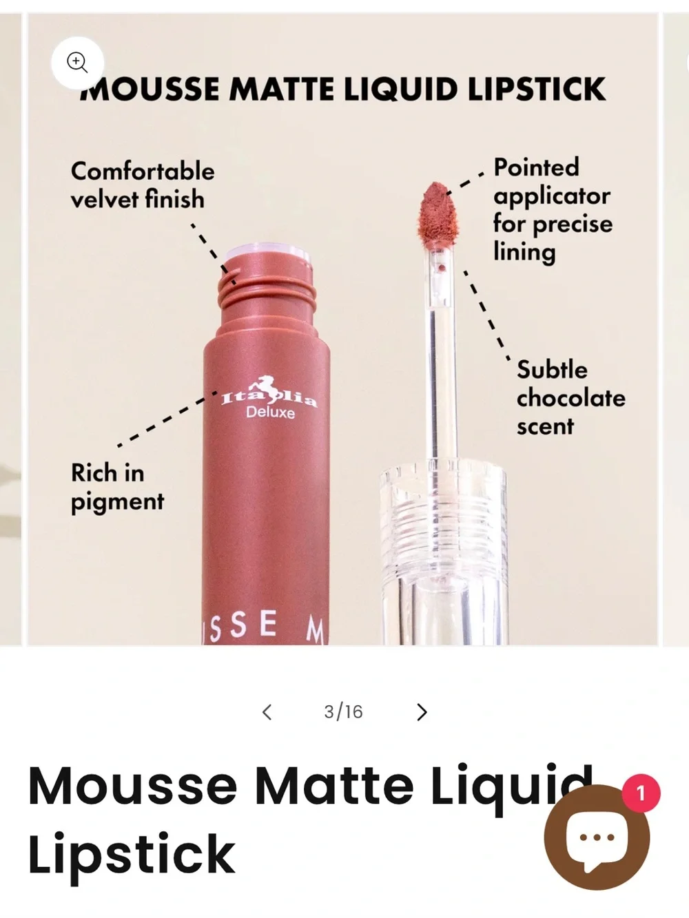 Italia Deluxe Red Mousse Matte Liquid Lipstick